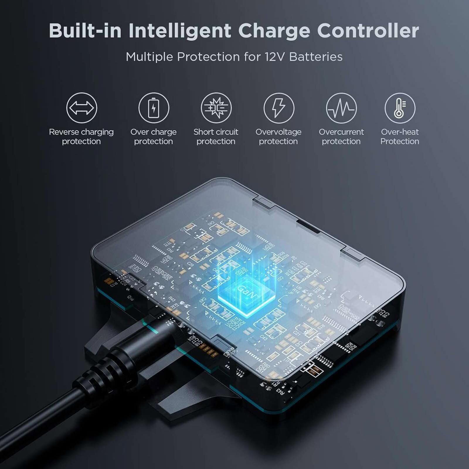 Portable Solar Module 30W Intelligent Solar Battery Maintainer - Imagen 4