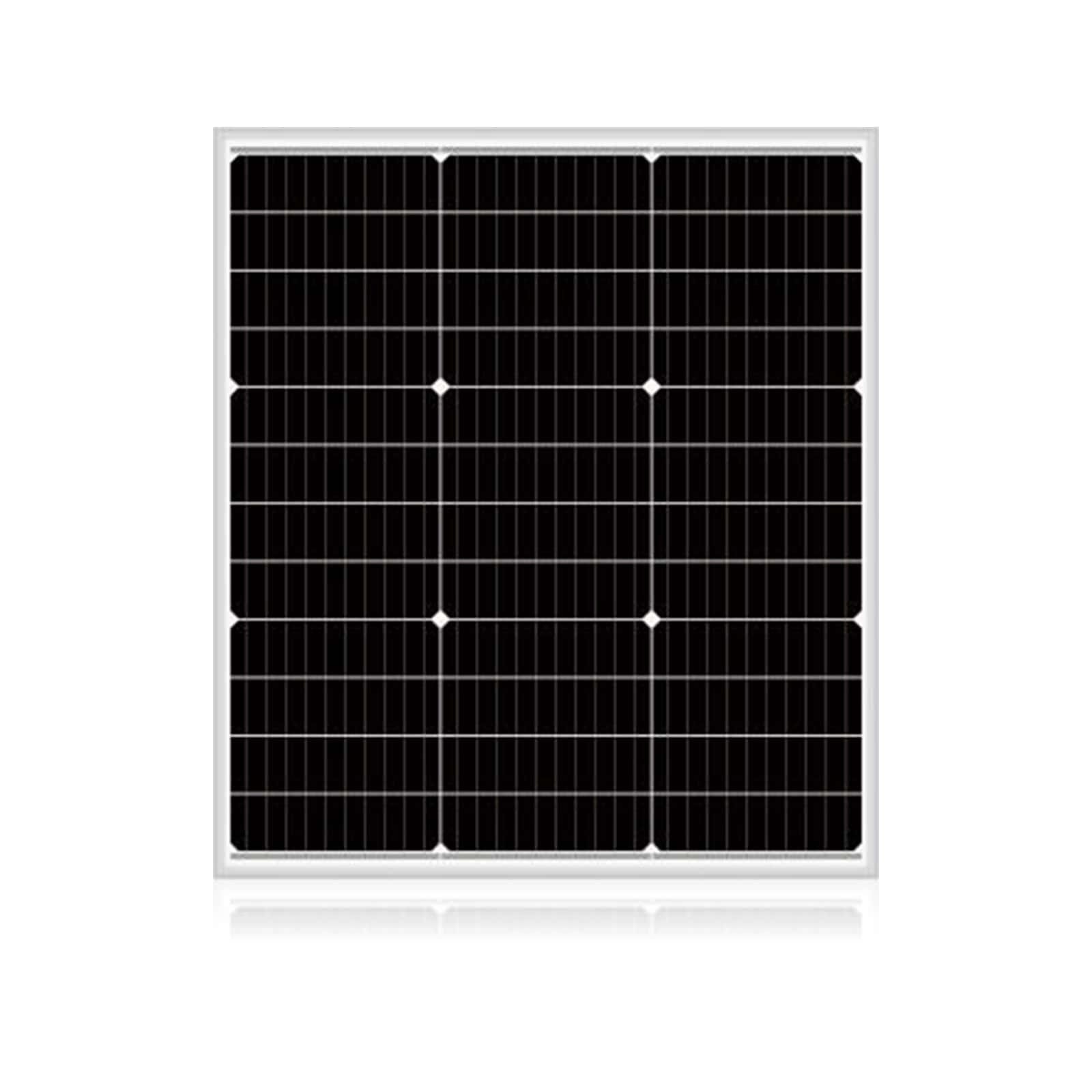 Panel solar monocristalino de 70 vatios y 12 V para aplicaciones fuera de la red.