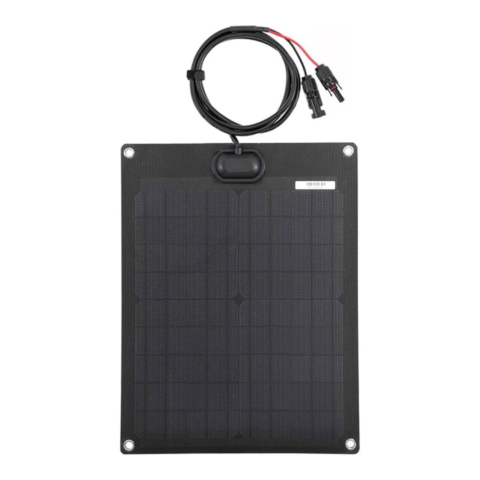 Módulo solar flexible negro de 20 W con revestimiento de ETFE y fibra de vidrio